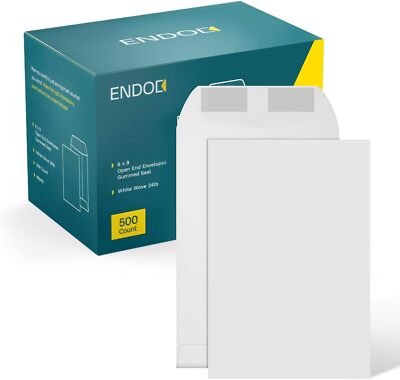 6X9 Mailing Envelopes - 500 Pack - Open End Envelopes Bulk for Catalogs, Present