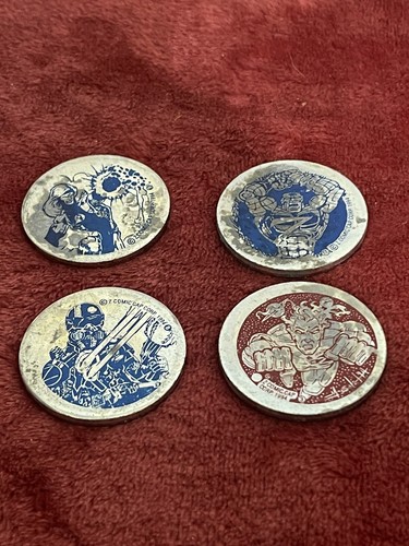 Pogs 1994 Big Deal - Set Cool Caps Alluminio Con Teschio Battitore Joe, USA