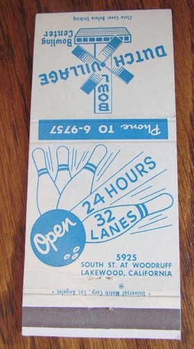 BOWLING - SPORTS: DUTCH VILLAGE (LAKEWOOD, CALIFORNIA) -K2