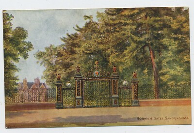 Norwich Gates Sandringham Vintage C T Howard Postkarte A10