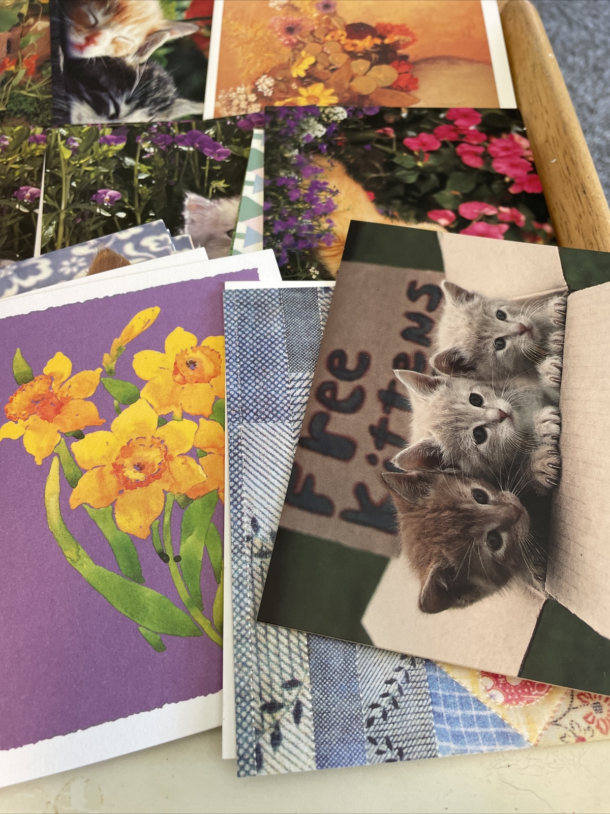 Lot Of 70 Unused Vintage Current Greeting Cards, Envelopes And Stickers