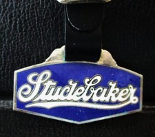 Studebaker Automobile Auto Car Trademark Logo Pocket Watch Fob Enamel & Metal