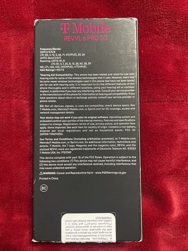 T-Mobile® REVVL® 6 PRO 5G Phone UNLOCKED + FREE 128 GB Memory Card - Picture 2 of 2