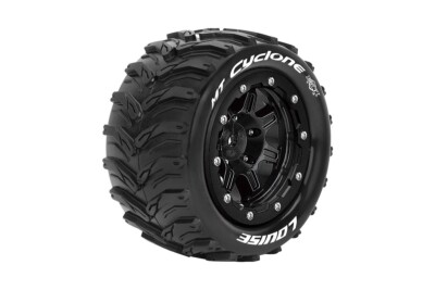 Louise R/C MFT MT-Cyclone 1/10 Monster Truck Tires, 1/2 Offset, 17mm Hex, Soft
