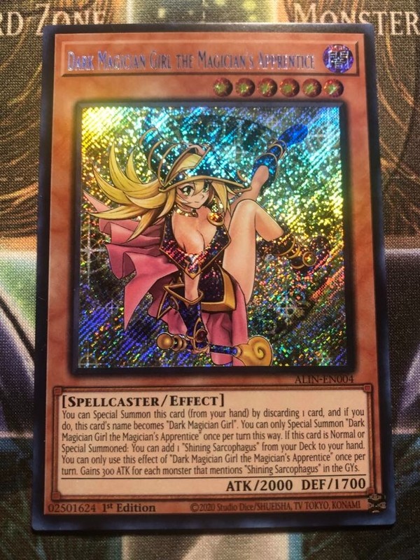 * DARK MAGICIAN GIRL THE MAGICIAN'S APPRENTICE *  SECRET RARE ALIN-EN004 YUGIOH!