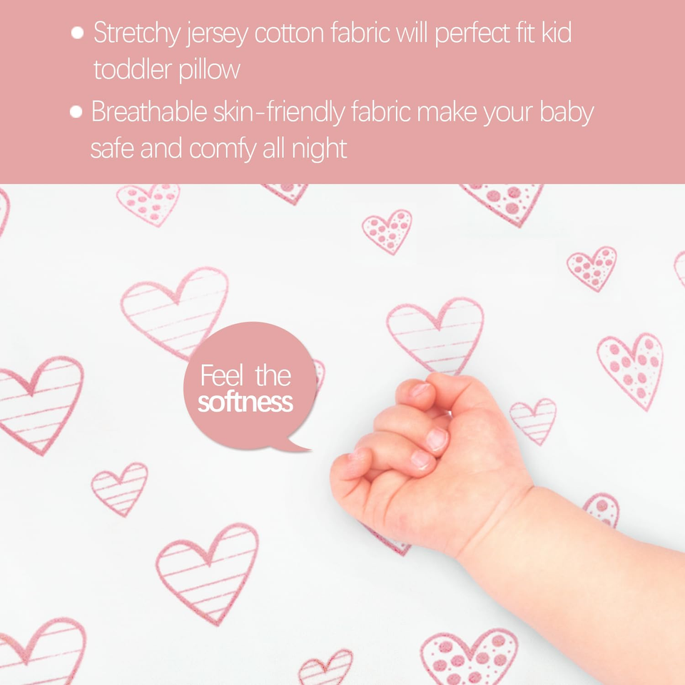 Organic Cotton 2 Pack Kids Toddler Pillowcase for Children Toddler