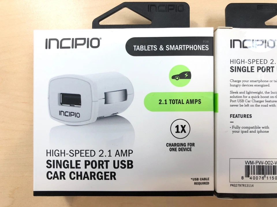 INCIPIO High-Speed 2.1 AMP Single Port USB Car Charger - Image 2 of 2