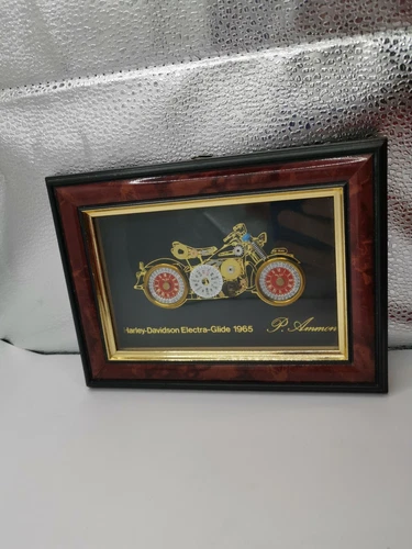 Harley-Davidson Electra-Glide 1965 P. Ammon Uhr Teile Kunst Uhrmachercollage