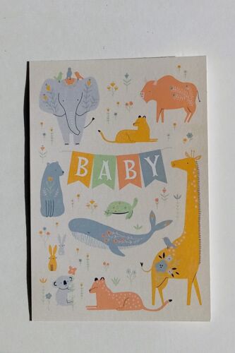 HALLMARK Baby Shower Greeting Card, Baby, Newborn, Animals
