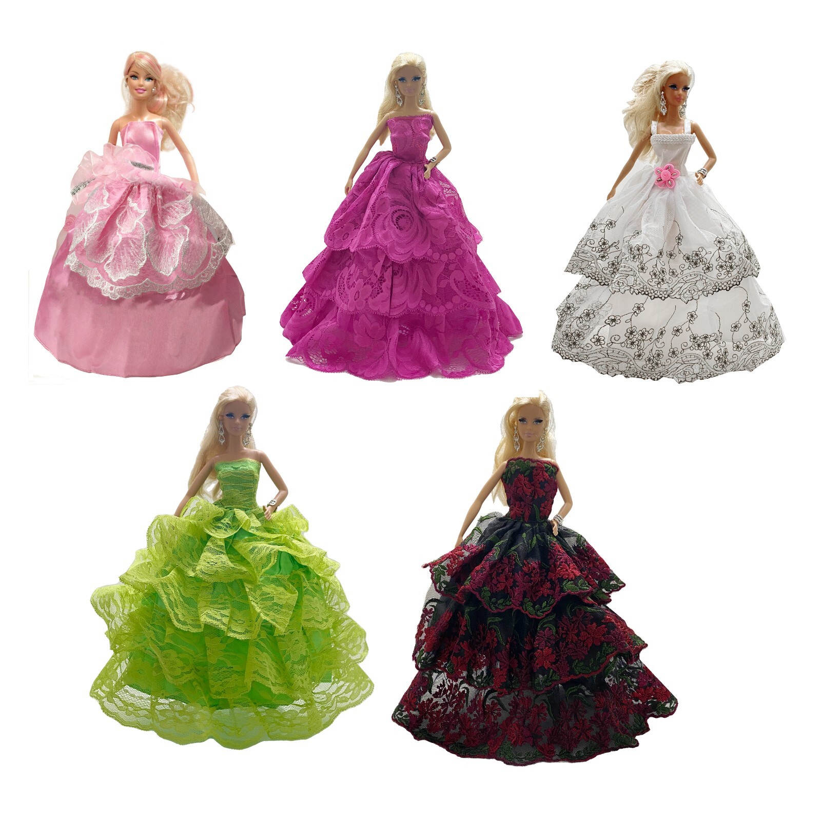 5 Handmade Dress & 15 Shoes For 11.5 Inches Doll
