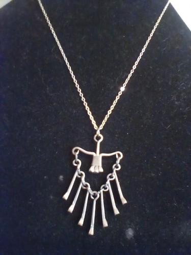 BRUTALIST MODERNEST ARTISAN  NAIL SCULPTURE PENDANT NECKLACE