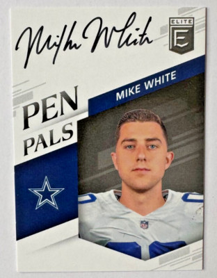 Mike White 2018 Donruss Elite Pen Pals RC AUTO #PP-MWH Dallas Cowboys