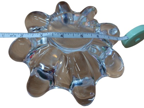 Vannes Glass Bowl Dish Heavy Clear Art Decorative Home Collectable Vintage  - Picture 5 of 8