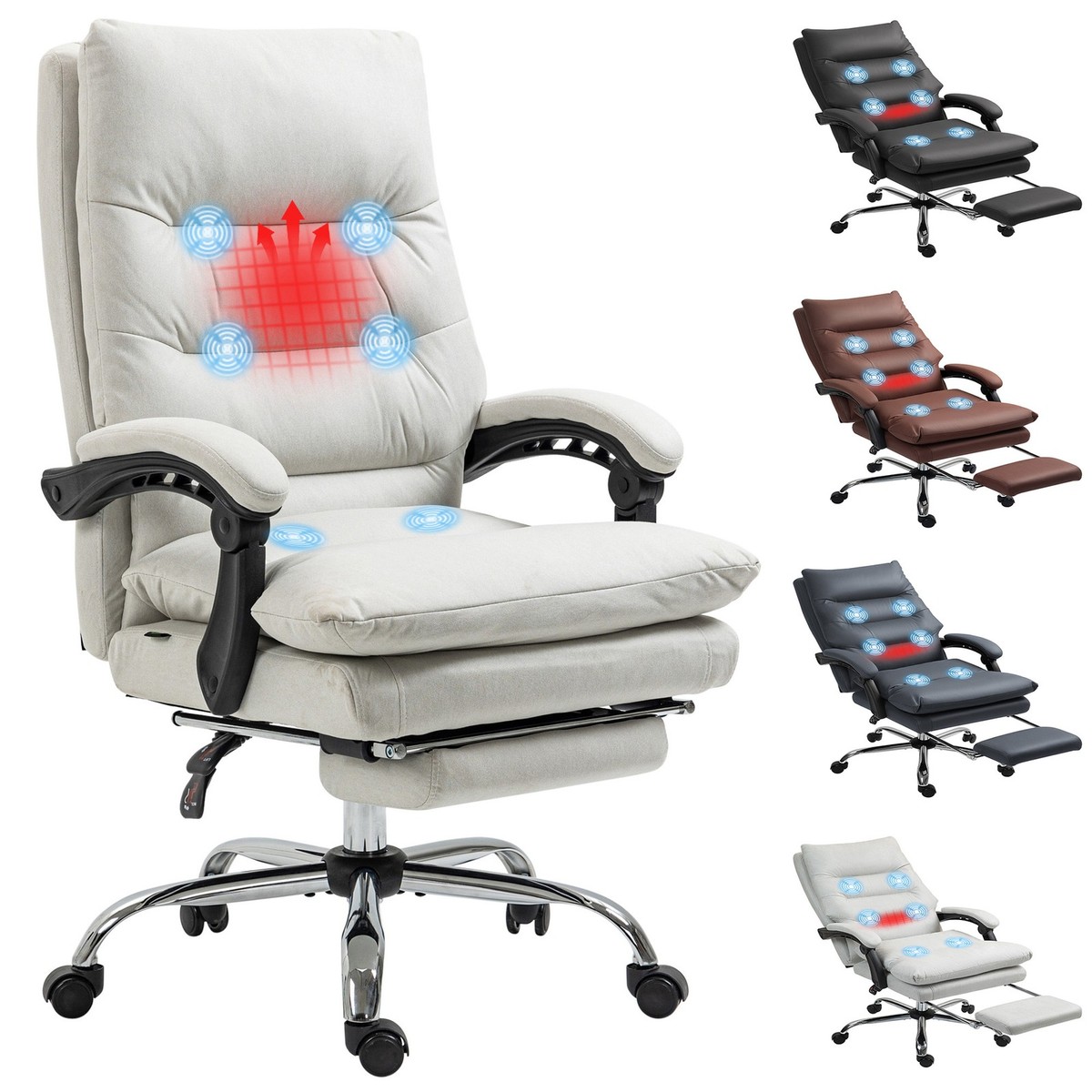 vibrating massage office chair 6 Point Vibrating Massage Desk Chairs Executive Office Chair - Bed Bath &  Beyond main image 1