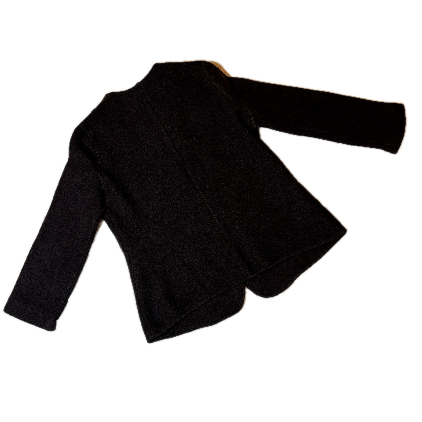 Wool Button Front Blazer Jacket Collarless Women'… - image 6