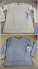 Two 32 Degrees Heat Womens Large Indigo Blue / gray Sweatshirt Pullover Soft NWT