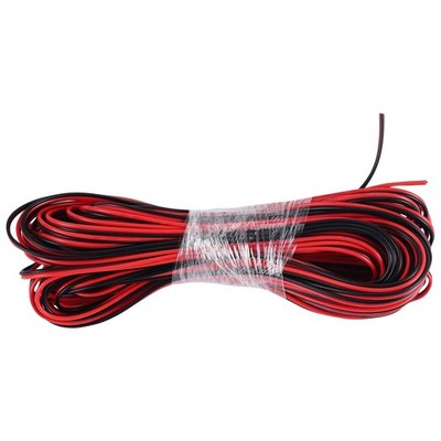 22  15M Rot Schwarz Zip Wire AWG Kabel  Ground Litze Kupfer Auto U9H55017
