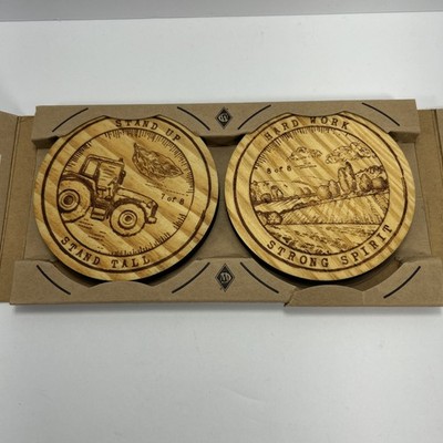 2 Copenhagen Happy Birthday Crafted Wooden Coasters Limited Edition #7 & #8