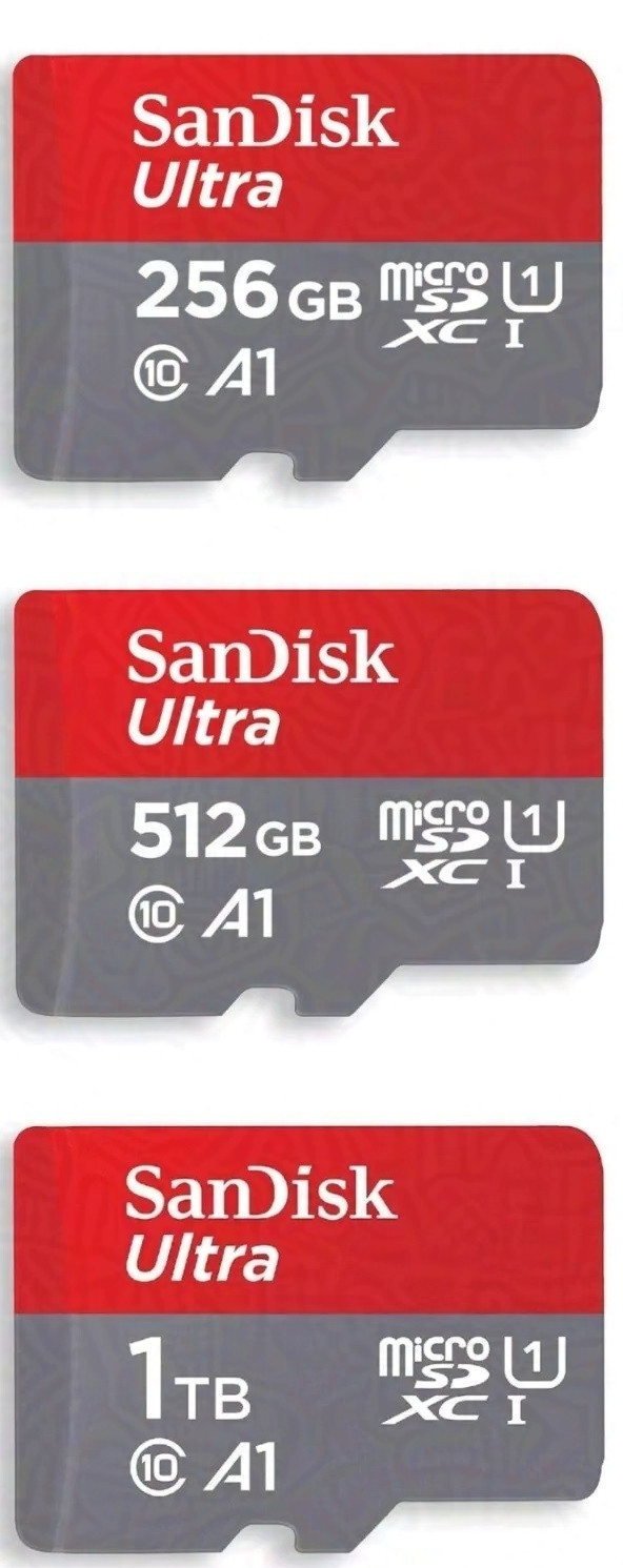 SanDisk Ultra 256GB 512GB 1TB Micro SD SDXC A1 UHS-I C10 HD 4K Memory Card
