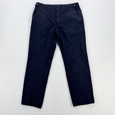 Prada Dress Pants Mens IT 46 Blue Wool Lined Flat Front Regular Fit Italy