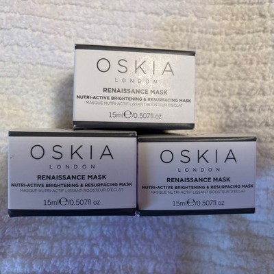 Set of Three Brand New Boxed OSKIA Renaissance Mask. .5 Ounce EACH