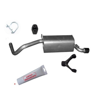 Endschalldämpfer  + Montagezubehör Gummi Schelle fur Audi A1 VW Polo 1.2TFSi Neu