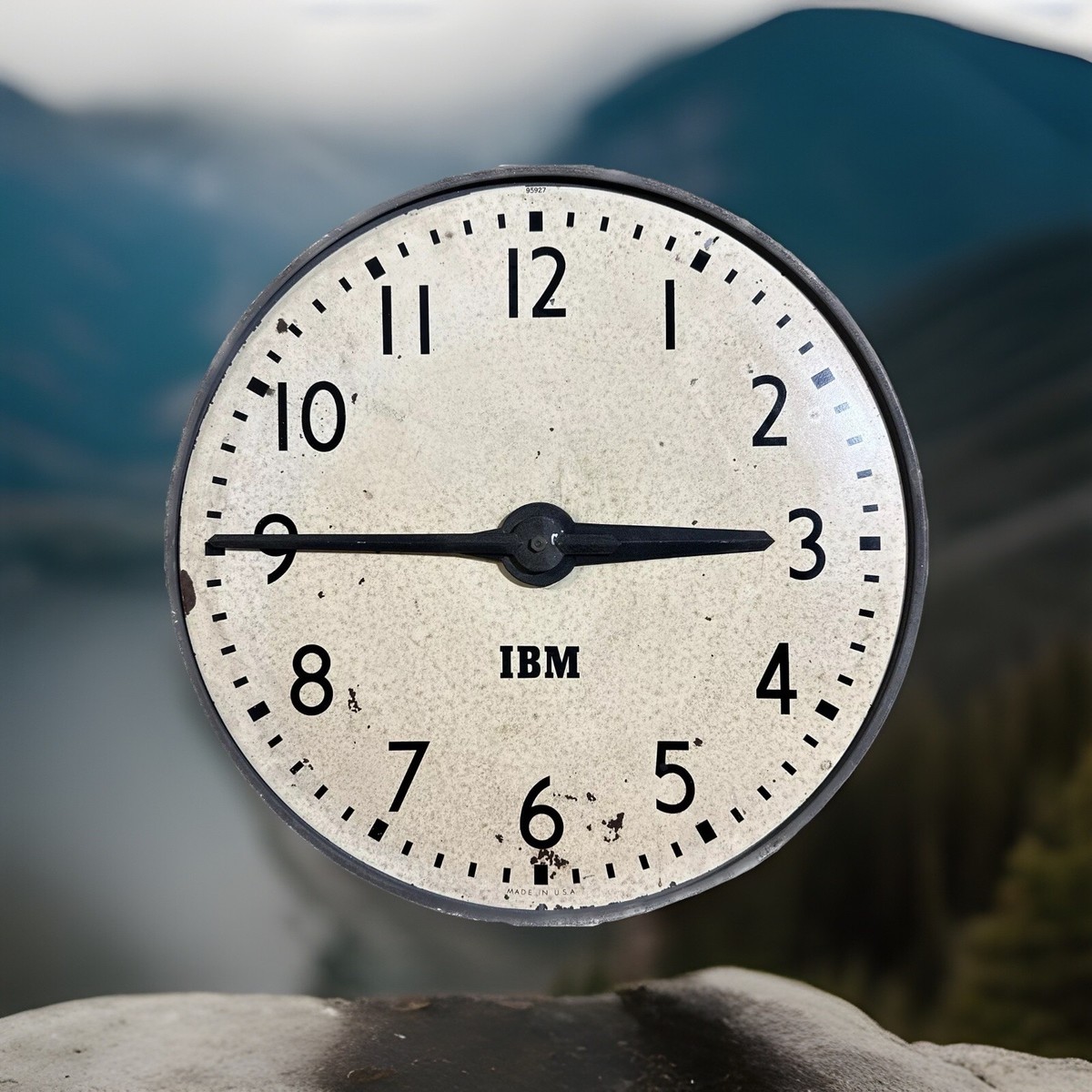 Vintage IBM 95929 Industrial School Office Wall Clock Huge 18