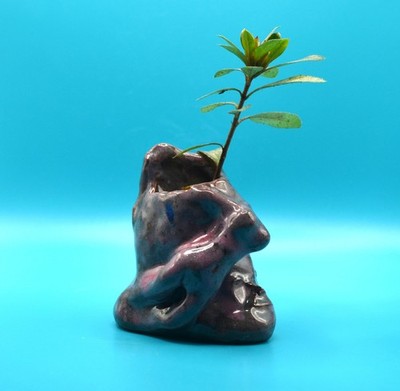 ''Purple Dream'' - Expensive Experimental Clay Sculpture. Hand made & glazed.