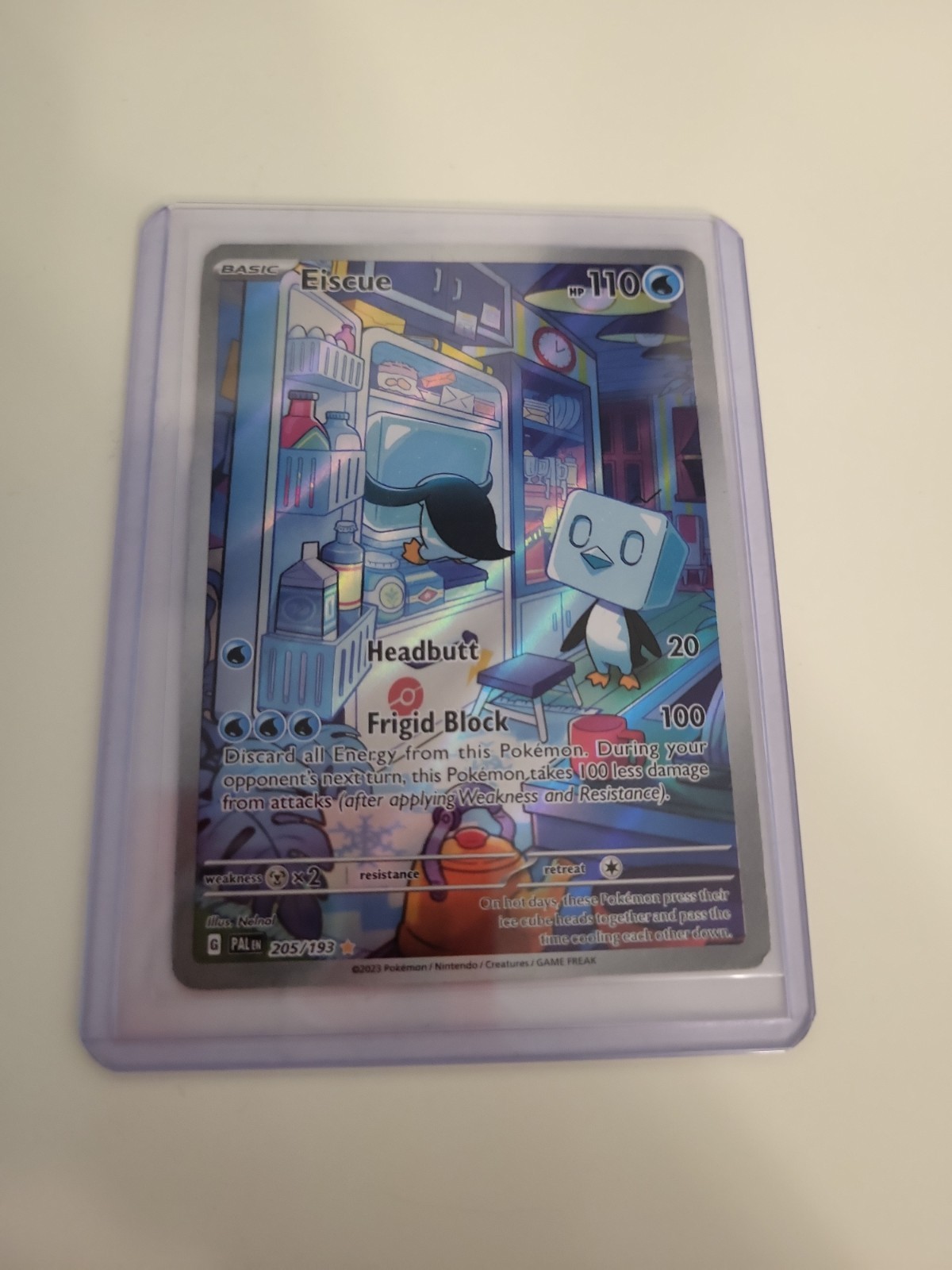 Pokemon Eiscue 205/193 Paldea Evolved Full Art Ultra Rare NM