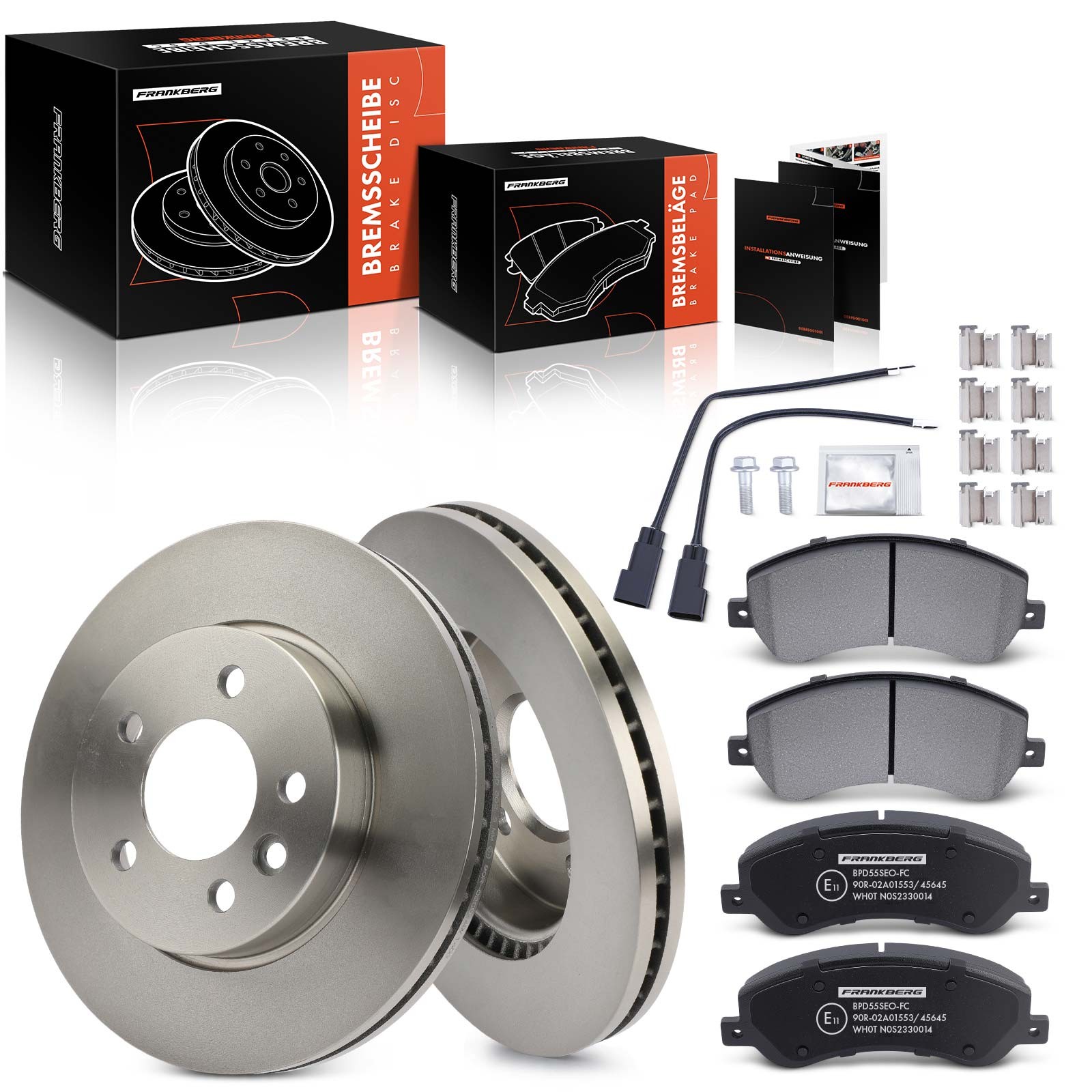 FRANKBERG Brake Discs & Brake Pads 302.8mm for Amarok 2HA 2HB S1B 10-25 Front