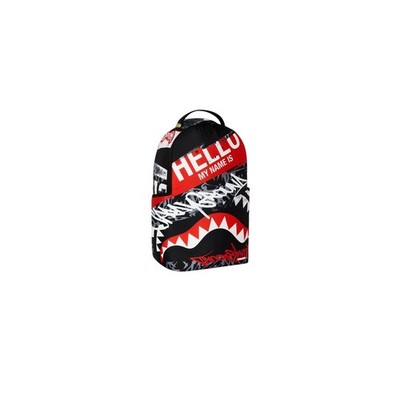 Sprayground Hello My Name Is Shark Backpack Limited Edition Red Black B4647