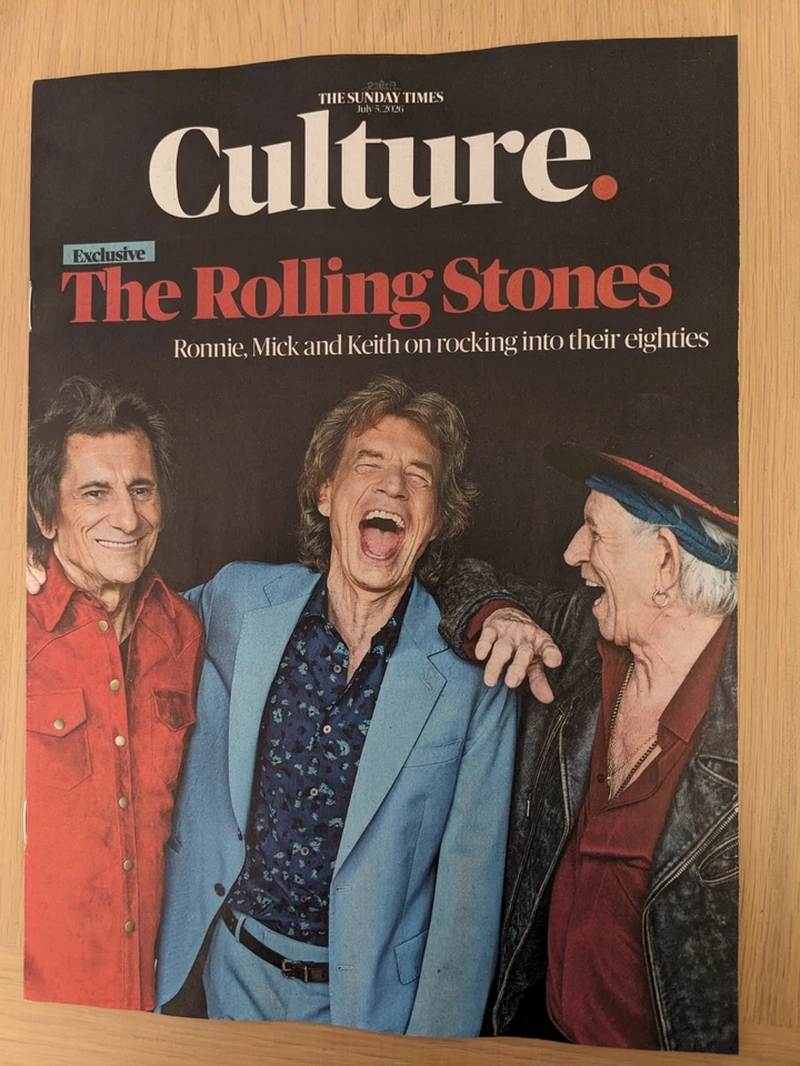 UK Times CULTURE Magazine. THE ROLLING STONES exclusive. Sam Ryder. 5.7.26 - Image 1 of 3