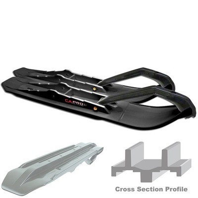 C&A PRO XCS Snowmobile Skis BLACK Polaris 550 Indy Voyager (2014-2019)