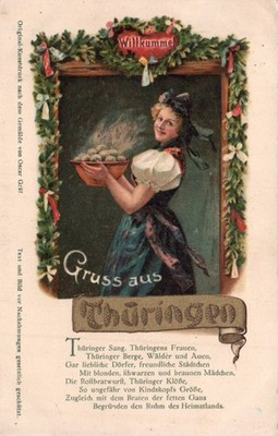 AK Gotha Gruss aus Thüringen, Kunstdruck Gemälde Oscar Gräf gel. 1940 (Nr. 1298)