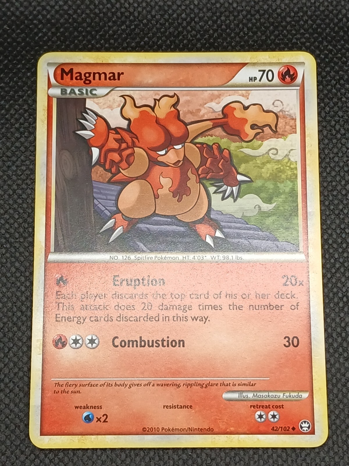 Magmar 42/102 Uncommon HGSS Triumphant Pokemon Lightly Played
