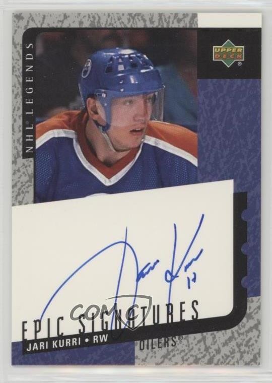 2000-01 Upper Deck Legends Epic Signatures Jari Kurri #JK Auto HOF 2d8