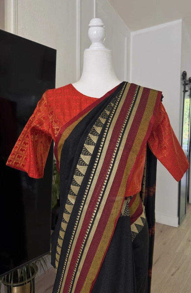 Хлопковый ручной ткацкий станок сари - Изображение 3 из 4