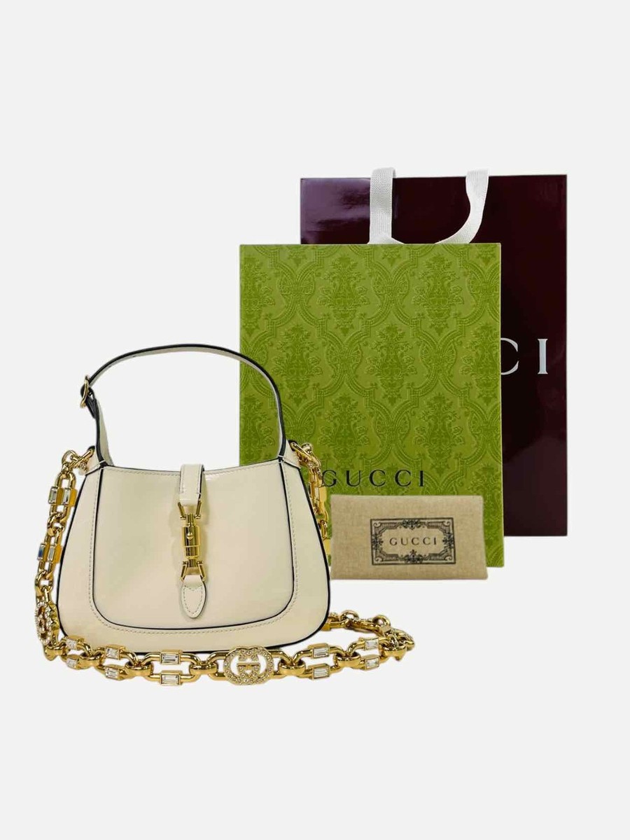 GUCCI Jackie 1961 Size Mini White Patent Leather Hobo bag | eBay