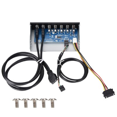 USB3.0 Optical Drive Front Panel 5.25in 7 Port HUB 19PIN To 2 Port U3+4 Port FY