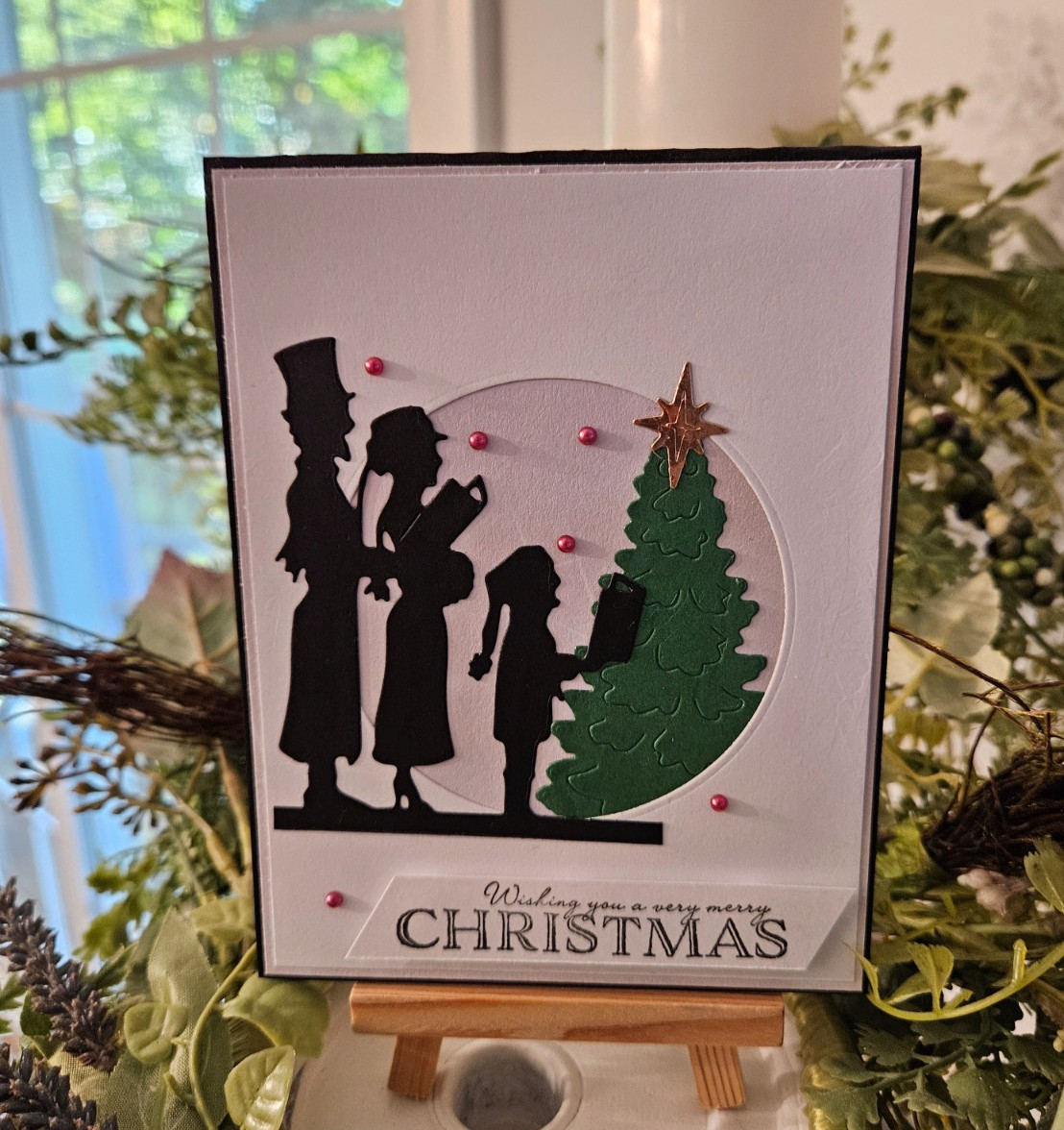 CARD KIT- CAROLERS WISHING YOU A VERY MERRY CHRISTMAS Makes 4-Set #XS.392