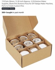 Button Maker supplies - 110 Sets 58mm / 2.28 inch Approx. 2.25 