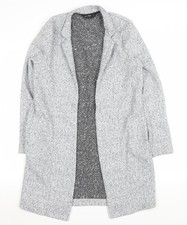 F&F Women Grey Mid-Length Knit Coatigan Size 6