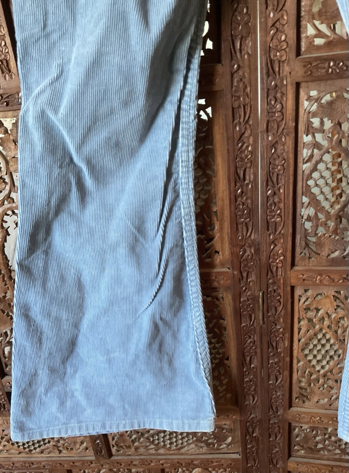 Vtg 70s Levis Corduroy Bell Bottom Pants Blue Cotton Jeans Teen / Petite 26 x 29 thumbnail 7