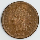 1865 Indian Head Cent Plain 5 VF IHC 1c Penny