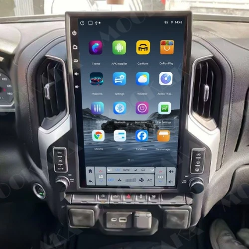 17"" Car Radio Tesla Stereo for Chevrolet Silverado GMC Sierra 2019-2023 GPS Navi