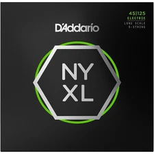 D'Addario NYXL Light Top/Med Bottom Nickel 5-S Bass Strings, 45-125 Long Scale