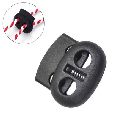 Federschnalle Kordelverschluss für Hoodie Kordelzüge Trockenstiefel 5 mm Doppelloch