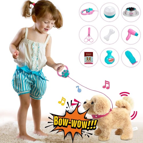 Talking Plush Golden Retriever Puppy - Repeats What You Say, Barks and Walks ...