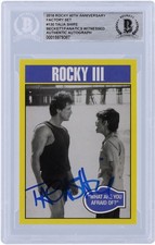 Talia Shire Rocky III Signed 2016 Topps 40th Anniversay Factory #130 BAS Card
