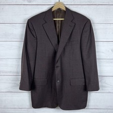 Canali Silk Wool Brown Plaid Sport Coat Blazer Suit Jacket IT 56R US 46R